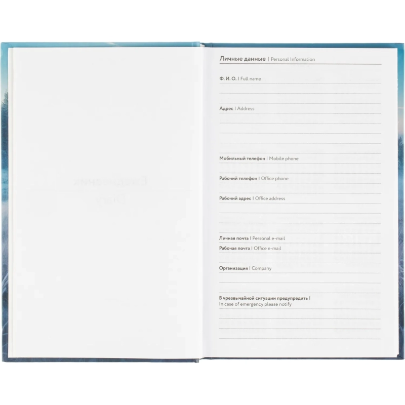 Ежедневник недатированный А5 Утро в лесу 7БЦ, матовый, 128л