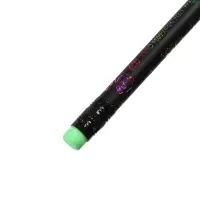 Карандаш чернографитный Calligrata, НВ, с ластиком, пластиковый, чёрный корпус с цветным узором