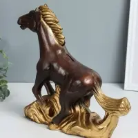 Копилка для денег &laquo;Конь на ветру&raquo;, гипс, 28&times;35&times;10 см, бронза с золотом