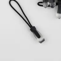 Язычок - пуллер для молнии, 2.3 см, 6&times;0.7 см, 10 шт., чёрный, прозрачный