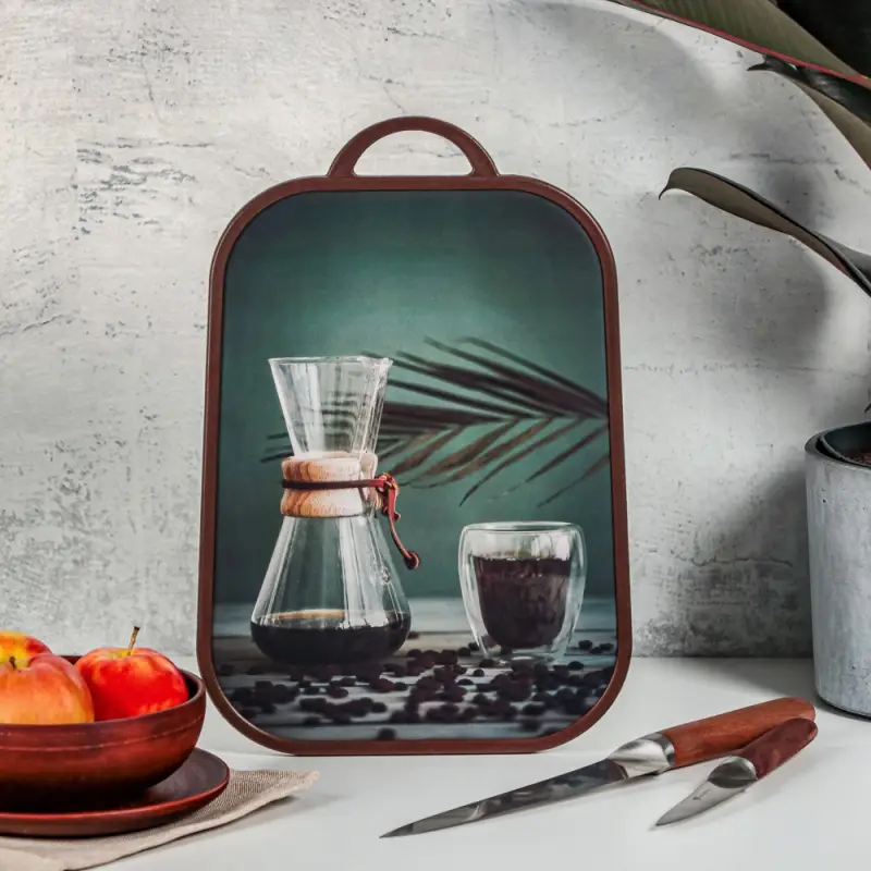 VETTA Доска разделочная "Кофе", 37x25х1,2см, полипропилен, 2 дизайна