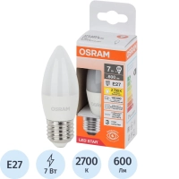 Лампа светодиодная OSRAM LSCLB60 7W/827 230VFR E27 FS1 696952