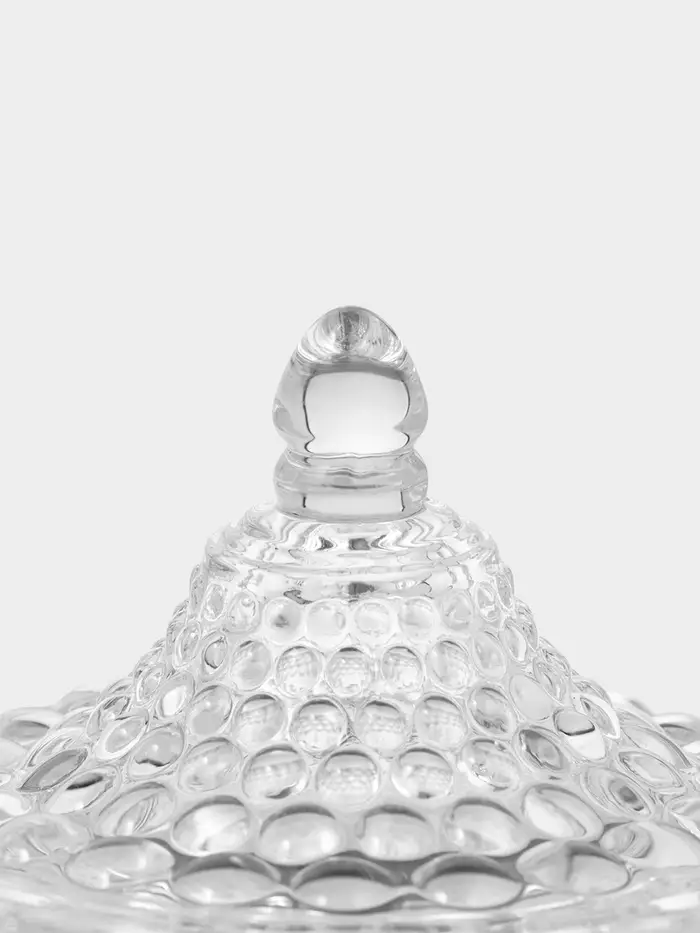 Конфетница с крышкой "Икринка" 7,5х9,5 см, прозрачная Конфетница с крышкой "Икринка" 7,5х9,5 см, прозрачная