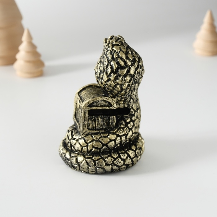 Копилка полистоун Копилка полистоун "Змей с сундуком" МИКС 7х5,5х10 см