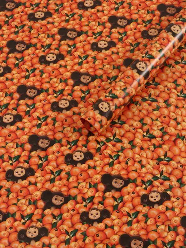 Бумага упаковочная глянцевая двусторонняя &laquo;Чебурашка&raquo;, 70&times;100 см