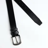 Ремень мужской, ширина 3.8 см, винт, пряжка металл, чёрный