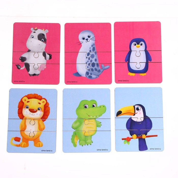 Пазлы «Весёлые зверята» Пазлы «Весёлые зверята»