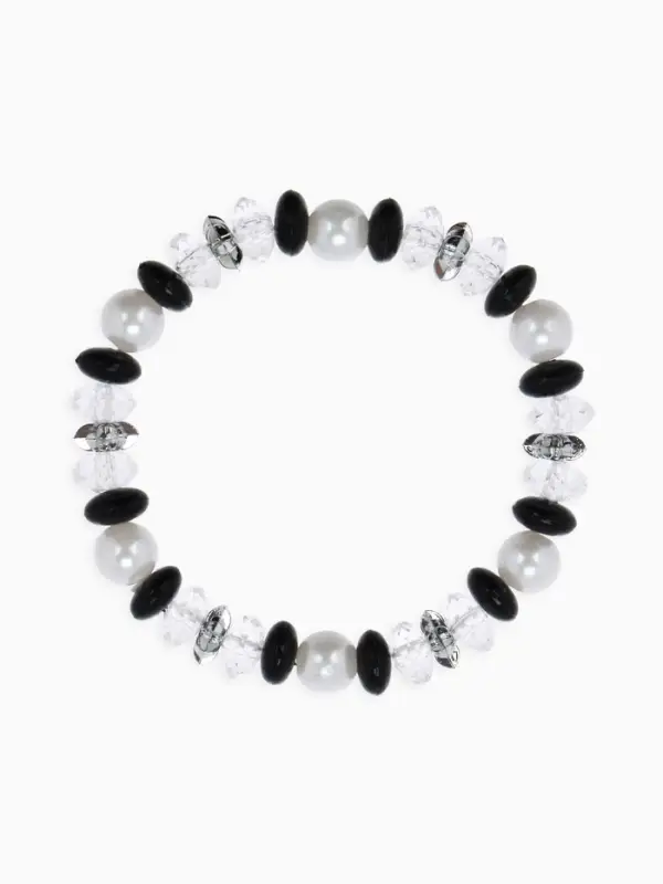 Браслет детский &laquo;Выбражулька. Ундина&raquo;, d=6 см, черный, белый