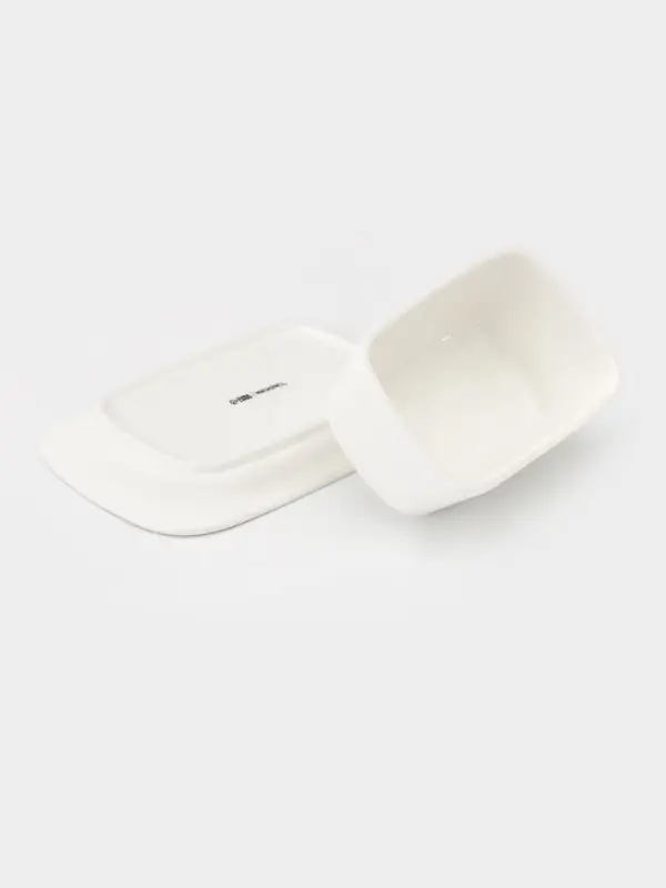 Маслёнка Magistro &laquo;Бланш&raquo;, 19&times;12.5&times;8.5 см, фарфор, белая