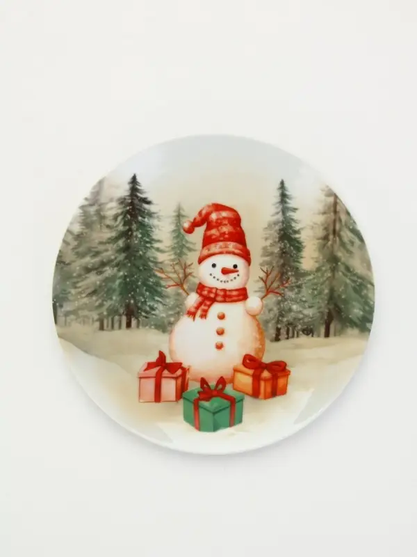 Посуда новогодняя «Новый Год», набор 4 предмета: тарелка Посуда новогодняя «Новый Год», набор 4 предмета: тарелка