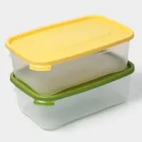 Контейнер для продуктов Полимербыт &laquo;Каскад&raquo;, 2.2 л, пластик, прозрачный, крышка микс