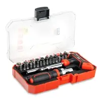 Отвертка реверсивная с насадками (28 предметов) AVS ORS28