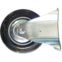 Колесо неповоротное черная резина FC 63 f 160 мм