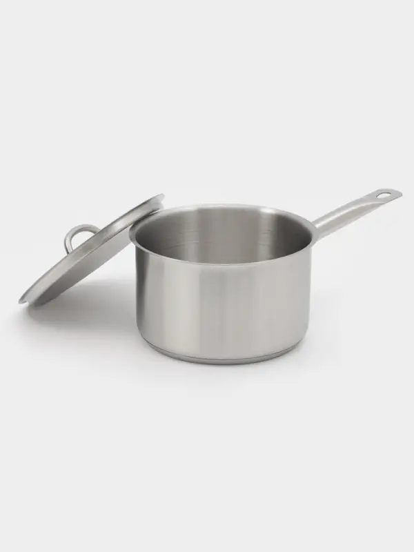 Ковш Hanna Kn&ouml;vell, 2.8 л, d=18, h=11 см, с крышкой, толщина стенки 0.8 мм, индукция, нержавеющая сталь