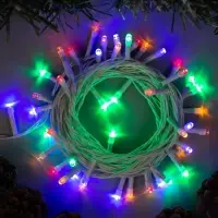 Гирлянда &laquo;Нить&raquo; 5 м, IP20, белая нить, 50 LED, 8 режимов, 220 В, свечение мульти