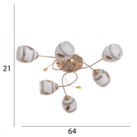 Люстра "Аннета" 6х40Вт Е27 Золото МОДЕЛЬ: 2800087