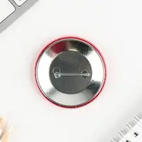 Значок закатной &laquo;Хоккей&raquo;, d=56 мм