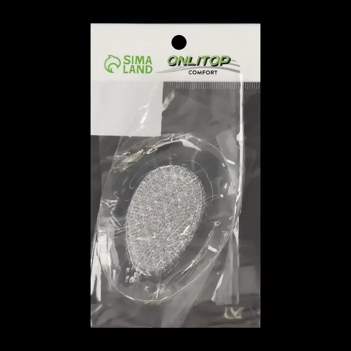 Полустельки для обуви, с протектором, силиконовые, 8.5×6.7 см, пара, прозрачные