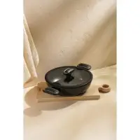 Кастрюля-жаровня SL Home, d=24 см, h=6.5 см, с крышкой, антипригарное покрытие, индукция, алюминий, чёрная