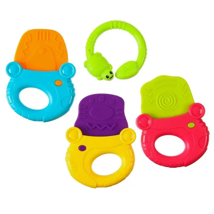 Погремушка-прорезыватель «Ключики на кольце», с эластичными деталями, Крошка Я Погремушка-прорезыватель «Ключики на кольце», с эластичными деталями, Крошка Я