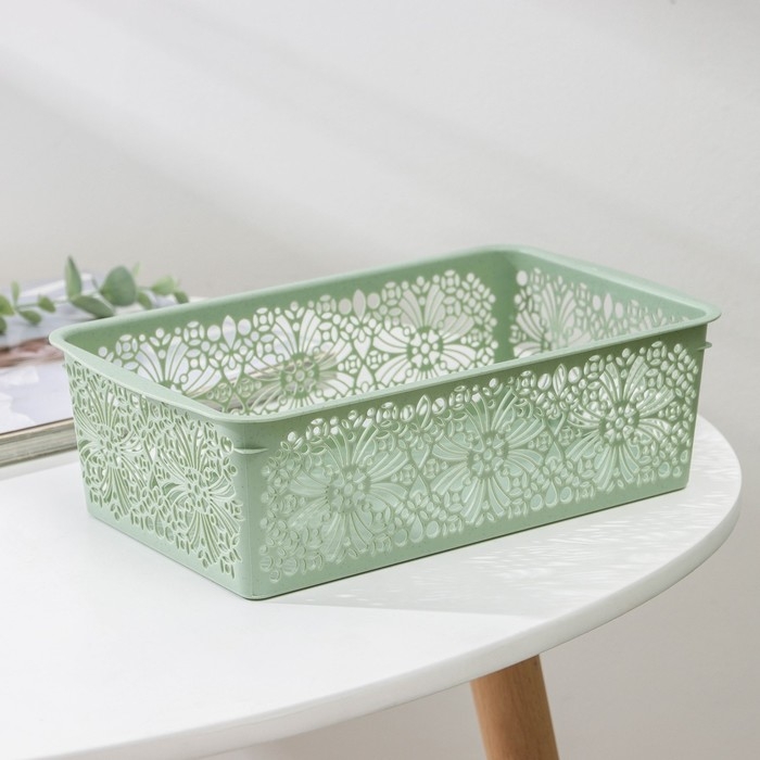 Корзина для хранения Floral, 25×15×7.5 см, МИКС Корзина для хранения Floral, 25×15×7.5 см, МИКС
