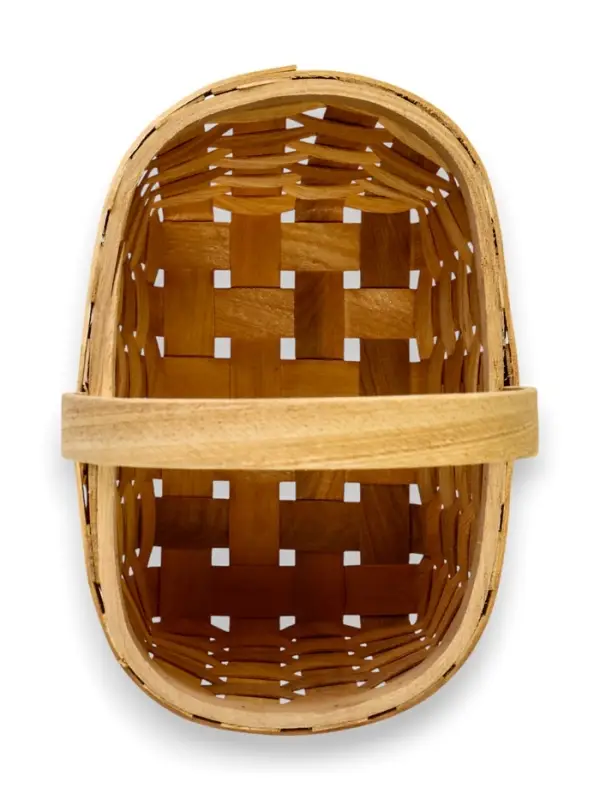 Корзина плетеная 22 х 15,5 х 12 см ручка h=13 см секвойя Корзина плетеная 22 х 15,5 х 12 см ручка h=13 см секвойя