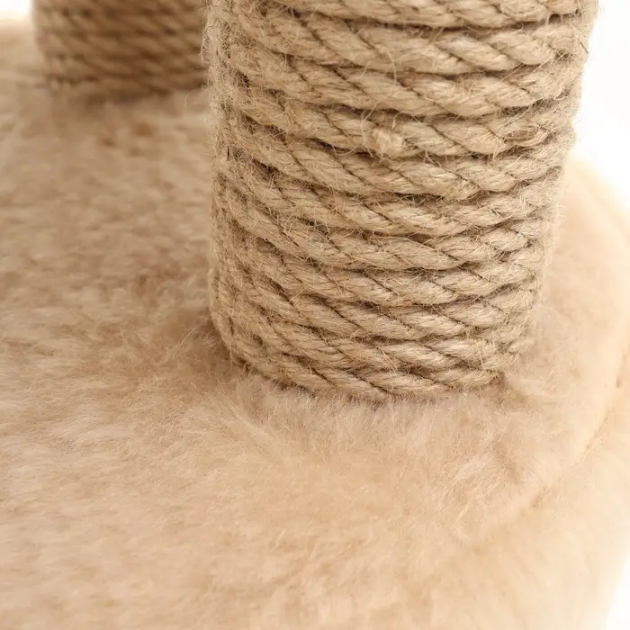 Домик для кошек с когтеточкой, 80&times;33&times;91 см, овальный, с площадкой, джут, цвет МИКС