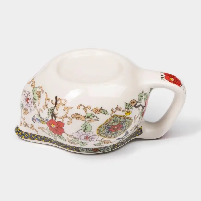 Чайник керамический заварочный с металлическим ситом &laquo;Цветы&raquo;, 200 мл