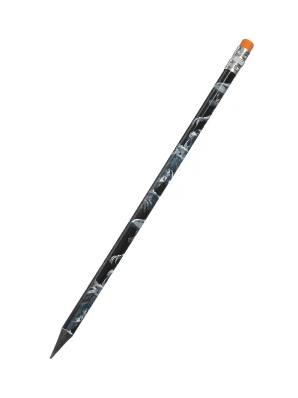 Карандаш чернографитный ErichKrause Techno Dino, трехгранный, с ластиком HB, в тубусе, МИКС