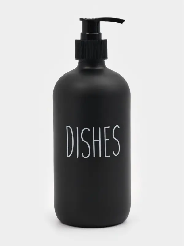 Набор дозаторов для мыла и моющего средства, 500 мл, стекло, чёрный, белый