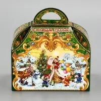 Подарочная новогодняя коробка «ЧУДО ТРОЙКА в золоте» Ларец малый, 18.5×12.5×19 см Подарочная новогодняя коробка «ЧУДО ТРОЙКА в золоте» Ларец малый, 18.5×12.5×19 см