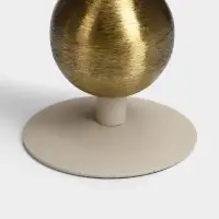 Подсвечник на 1 свечу текстурный &laquo;Бежевый&raquo;, с 1 сферой, 7.5&times;7.5&times;11.5 см