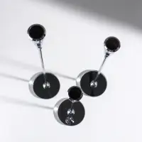 Подсвечник металл, стекло "Тор" d=2 см набор 3 шт хром 7,5х7,5х26 7,5х7,5х31 7,5х7,5х36 см