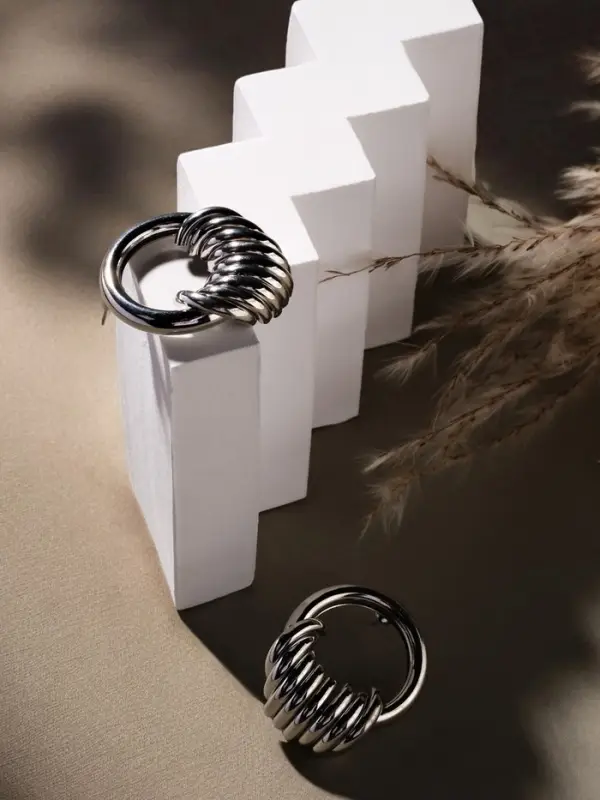 Серьги металл &laquo;Кольца&raquo;, тренд, цвет золото