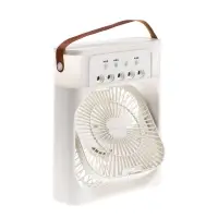 Вентилятор настольный с увлажнителем LOF-06, портативный, 3 скорости, питание USB, белый