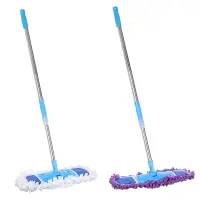 Швабра со смен.насадкой тм VETTA, насадка микрофибра 42х12 см, телеск.ручка 120см, сталь, пластик