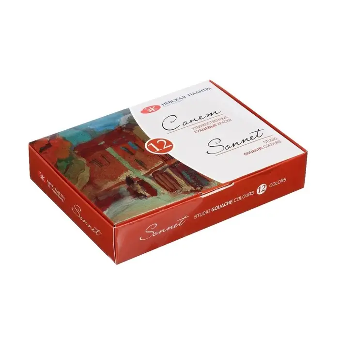 Гуашь художественная, набор 12 цветов &times; 20 мл, ЗХК &laquo;Сонет&raquo;, (36411571)