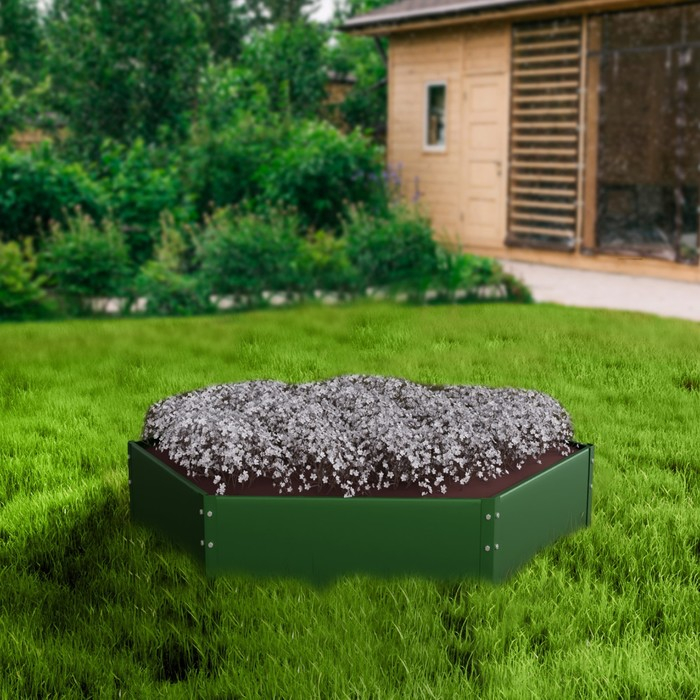 Клумба оцинкованная, d = 60 см, h = 15 см, зелёная, Greengo Клумба оцинкованная, d = 60 см, h = 15 см, зелёная, Greengo