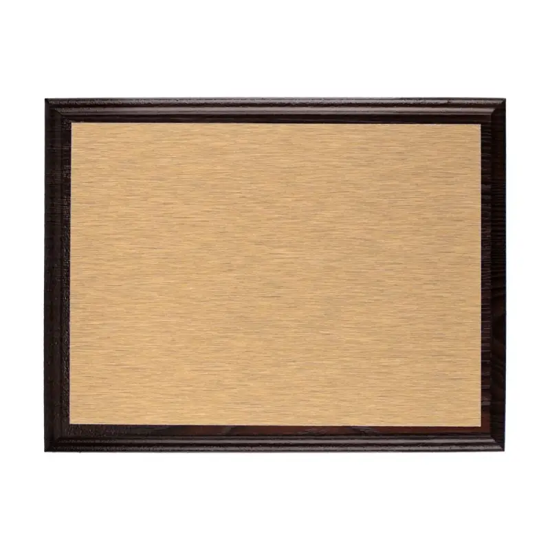 Плакетка Plaque, малая, венге с золотистой пластиной Плакетка Plaque, малая, венге с золотистой пластиной