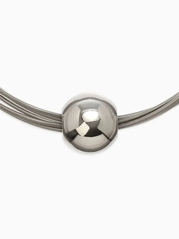 Набор 2 пред-та: колье, браслет Набор 2 пред-та: колье, браслет "Бусина на нитях", цвет серебро