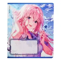 Тетрадь 18 листов в клетку, ErichKrause Kawaii Whale, обложка мелованный картон, блок офсет 100% белизна, МИКС