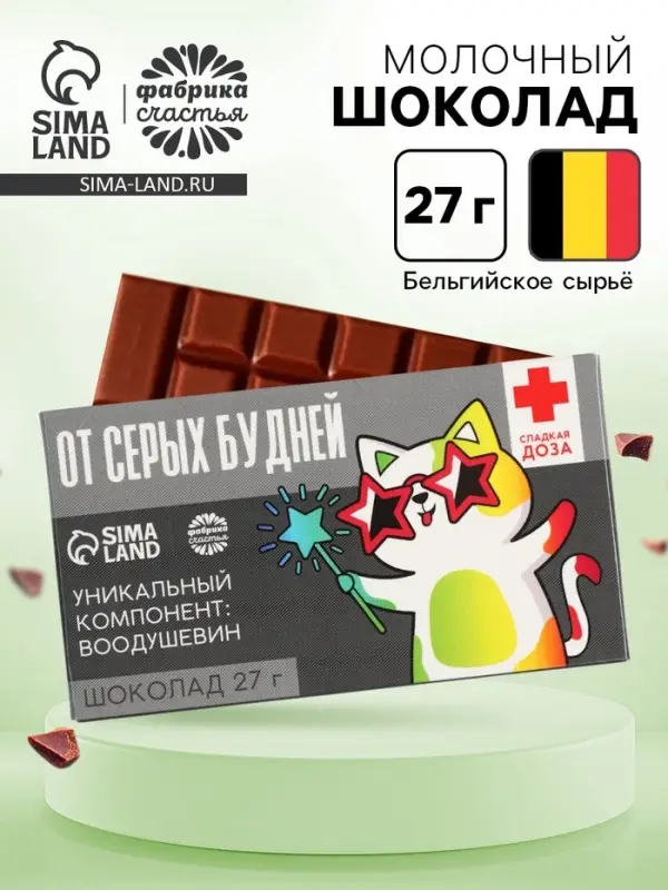 Шоколад молочный &laquo;От серых будней&raquo;, 27 г