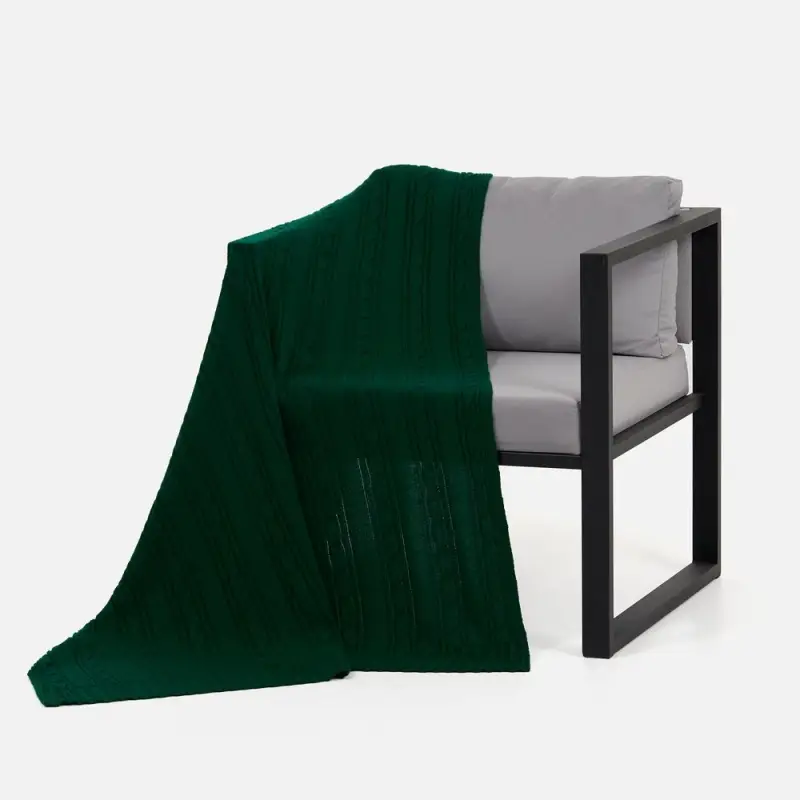 Плед Remitti, темно-зеленый (хвойный) Плед Remitti, темно-зеленый (хвойный)