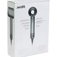 Фен WELLT A01 WELLAIR, 1600 Вт, 5 насадок, 3 скорости, 4 температурных режима, ионизация, серый