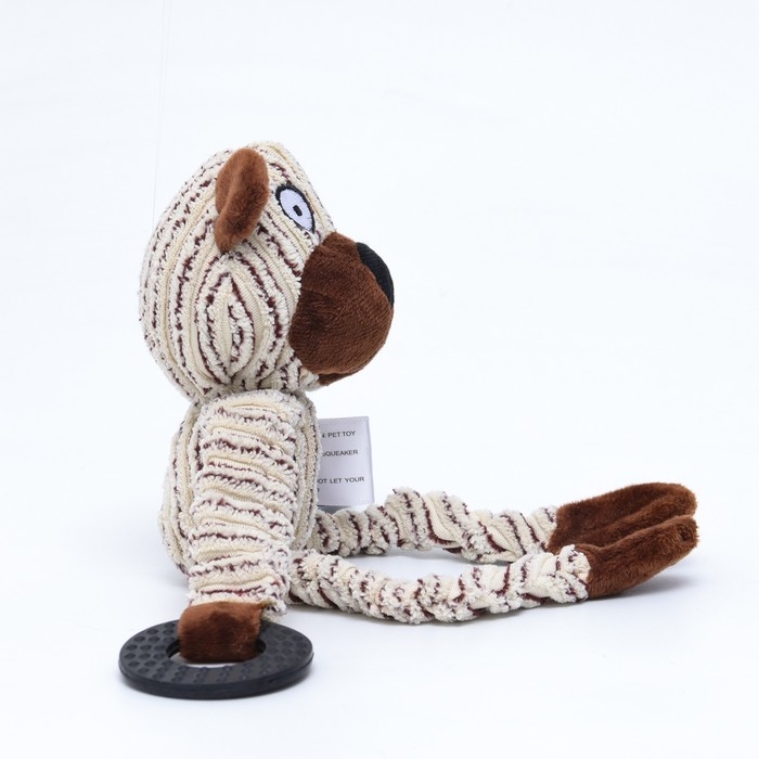 Игрушка текстильная с резиновыми кольцам Игрушка текстильная с резиновыми кольцам "Медведь", 26 х 10 см