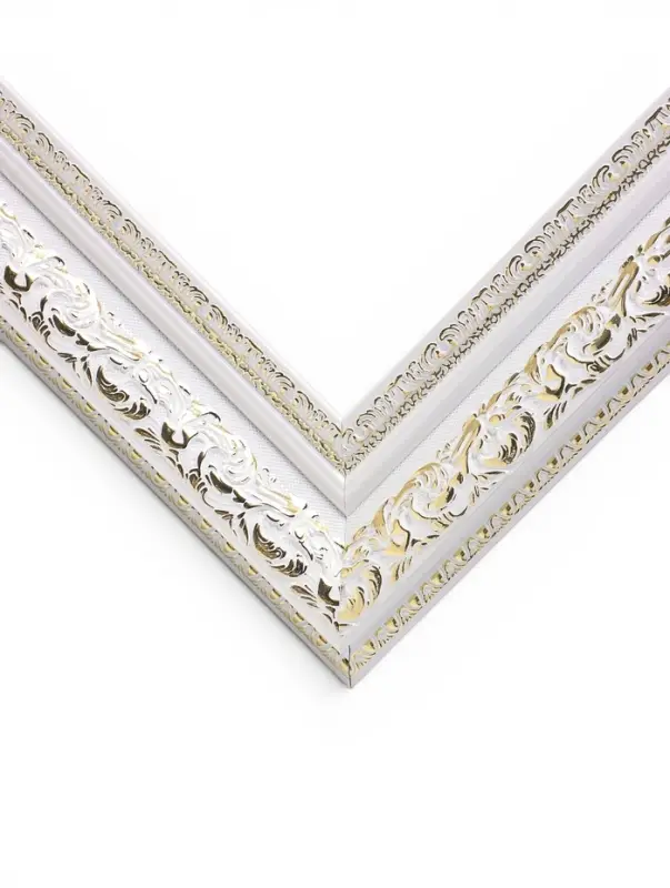 Рама для картин и зеркал Elegance de Lumi, 40&times;60 см, пластик, белая с золотом