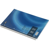Бизнес-тетрадь 100л,кл,А4,LightBook,спираль,обл.синий,блок белый 70г/м