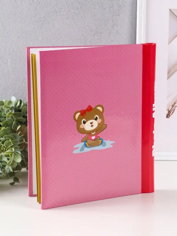 Фотоальбом 10 магнитных листов Фотоальбом 10 магнитных листов "Мишка" 23X28см, пер-т внутр.спираль