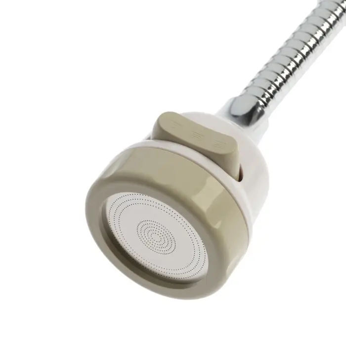 Аэратор ZEIN, регулировка потока, на гибком шланге, 170 мм, 3 режима, пластик, белый