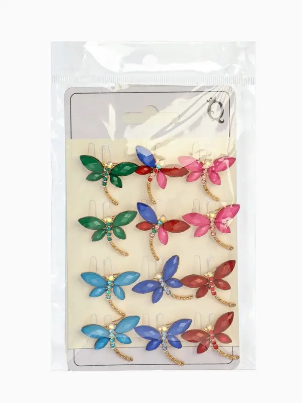 Брошь &laquo;стрекоза&raquo;, цвет МИКС в золоте